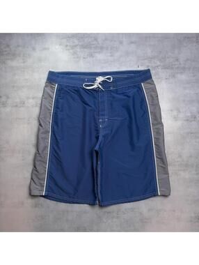 Y2K Blue Crazy Shirt Surf Hawaii Grunge Baggy Board Shorts